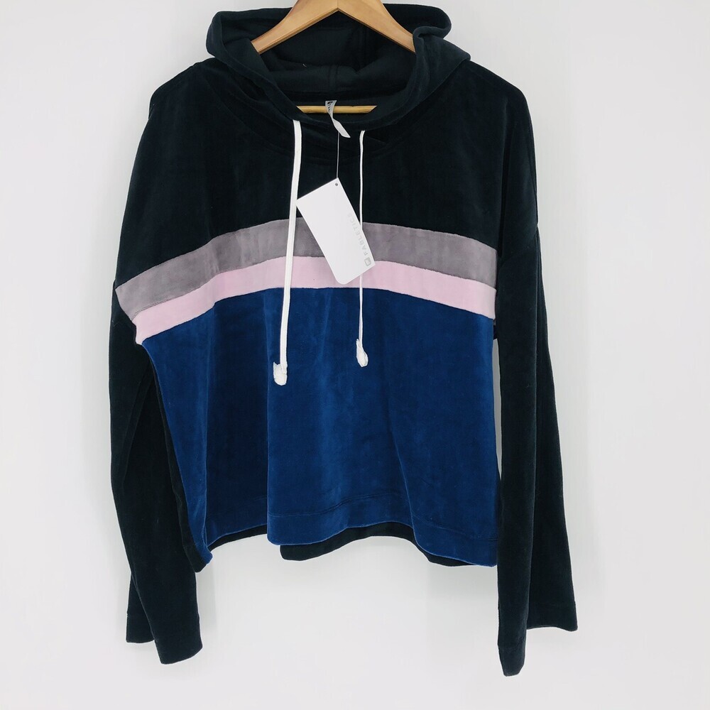 Fabletics Georgina Sweatshirt II XXL (16-18) Colorblock Fleece Pull Over Hoodie
